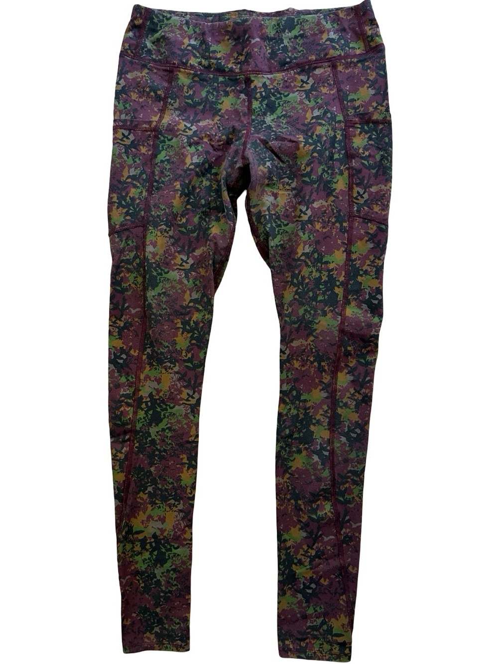 Pact Organic Cotton Plum Pattern Leggings Sz M